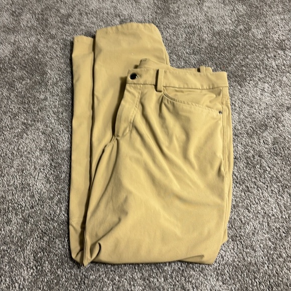 Men’s Lululemon ABC Classic-Fit 5 Pocket Pant Pants Trench Khaki 32 Like New - Picture 2 of 7